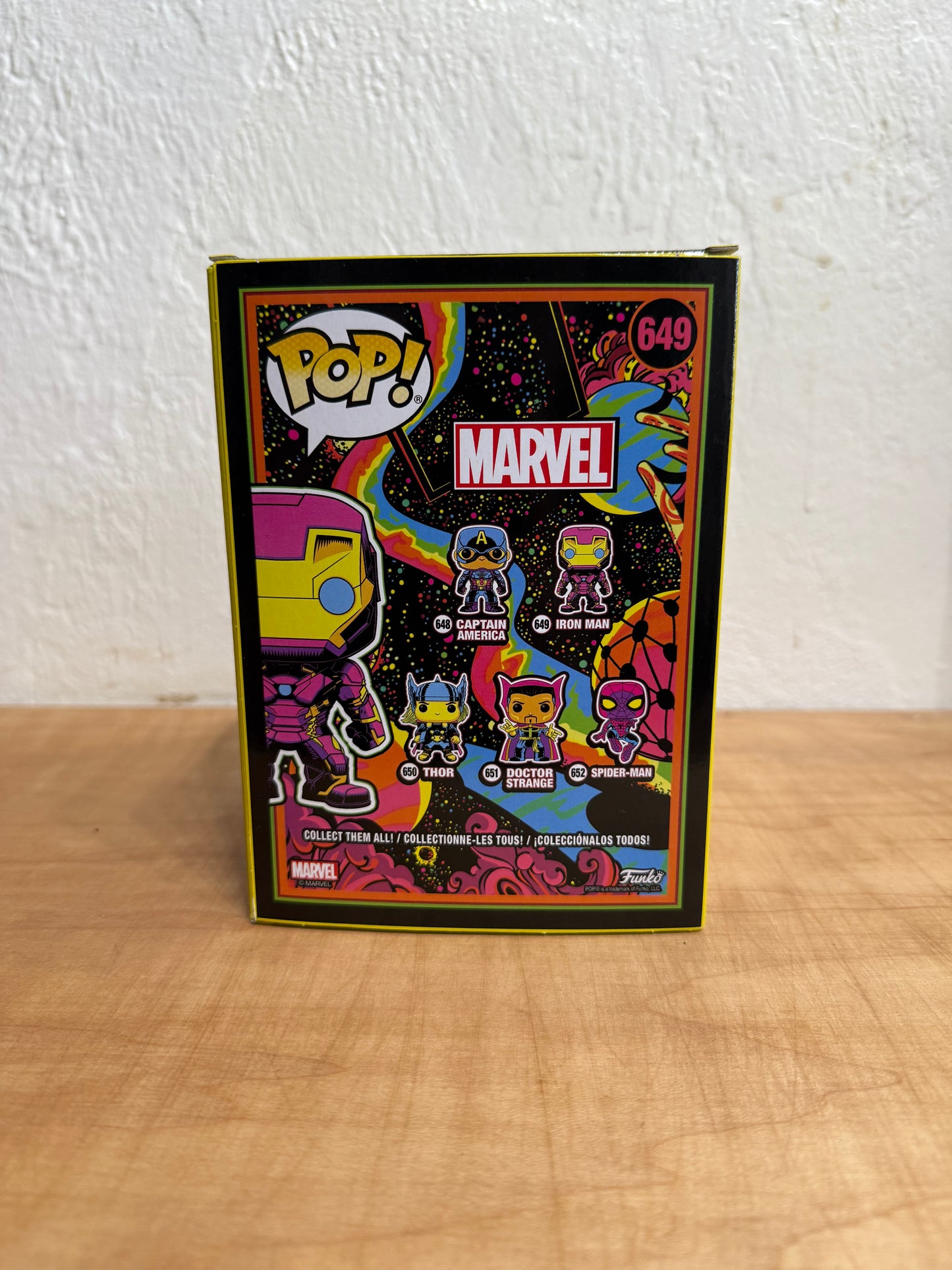 Funko Pop! Marvel 649 Iron Man Black Light Bobble Head Target Exclusive