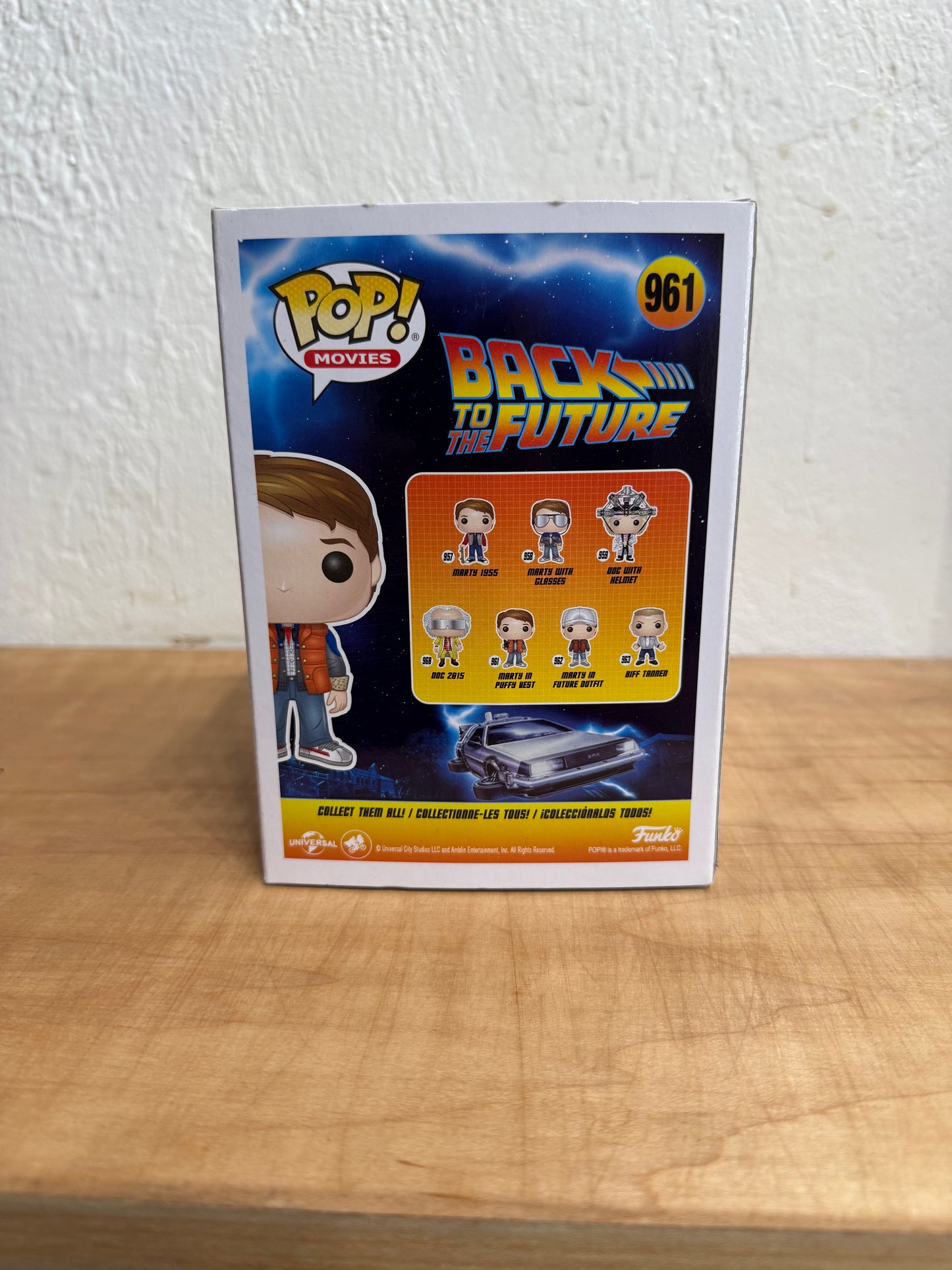 Funko Pop Movies Back to the Future Marty in Puffy Vest #961 Vinyl Figure New