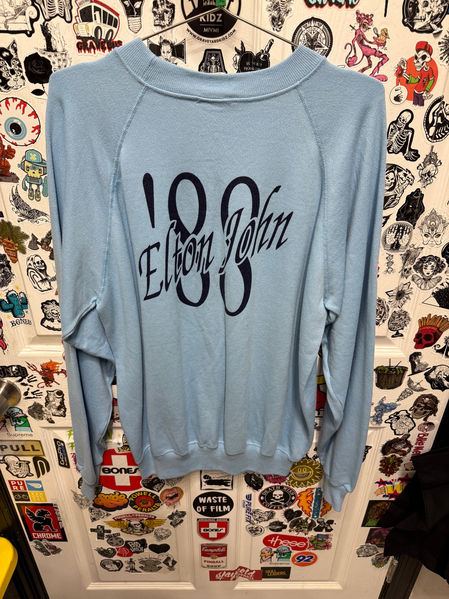 88' Elton John "Reg Strikes Back" Tour Crewneck Sweatshirt Size XL
