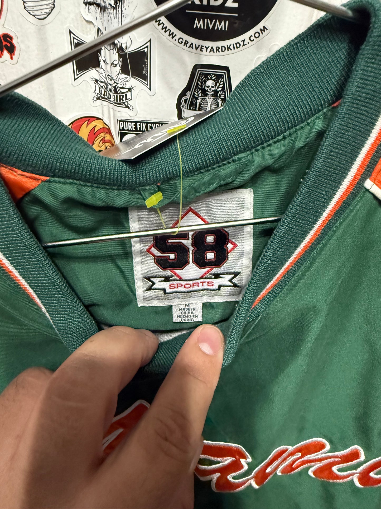 Miami Hurricanes Pullover Sideline Jacket Oversized M