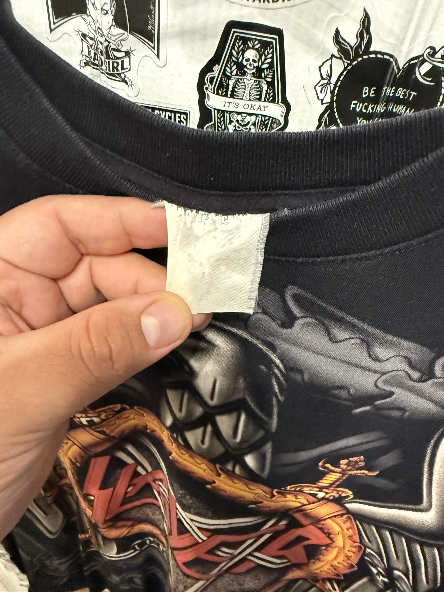 Slayer Eagle Crest All Over Print AOP Shirt Size XL