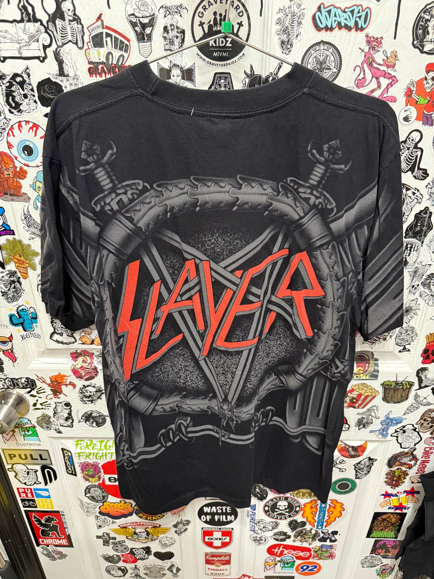 Slayer Eagle Crest All Over Print AOP Shirt Size XL
