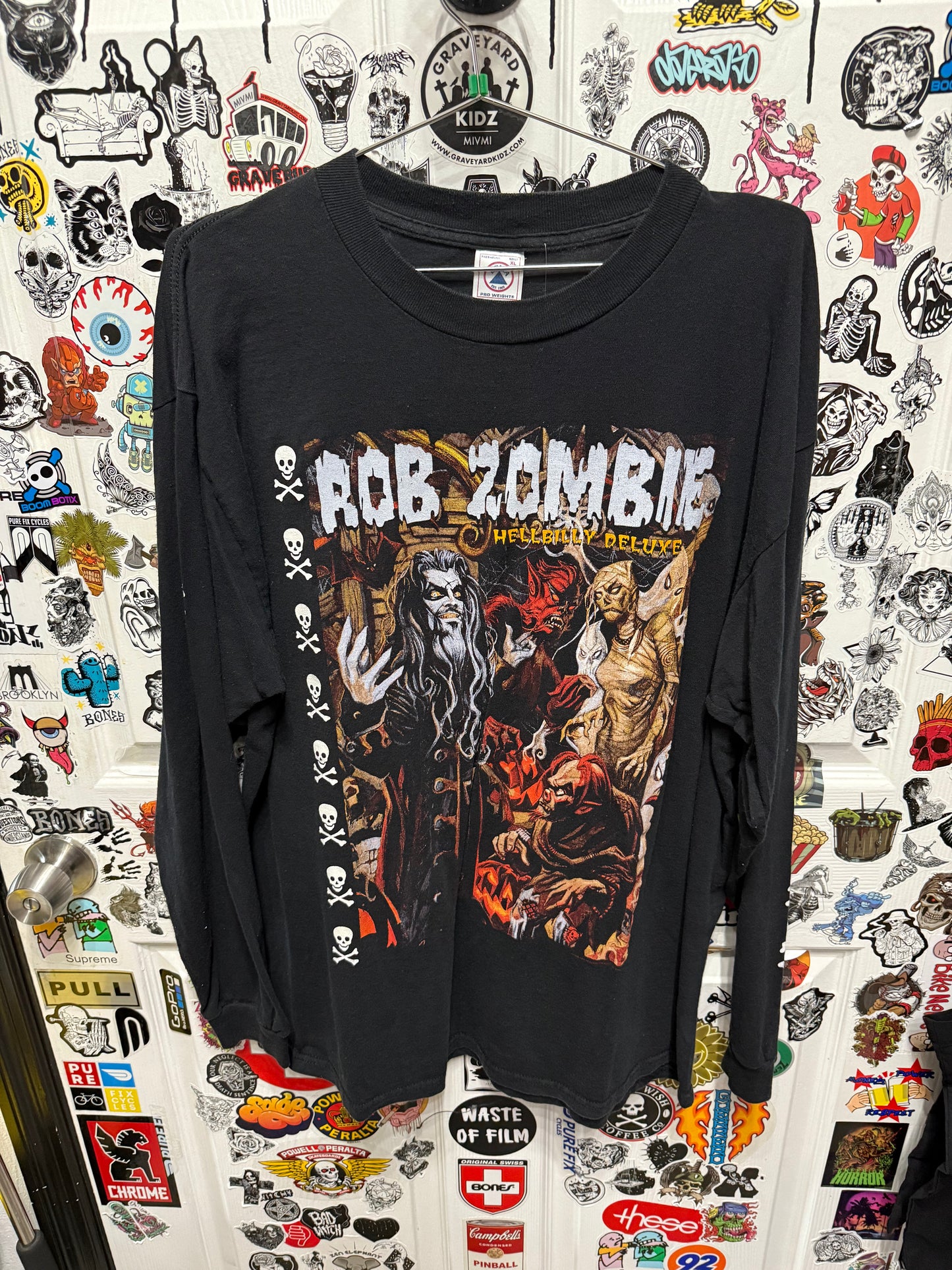 1998 Rob Zombie Hellbilly Deluxe Long Sleeve Shirt Delta Tag Size XL