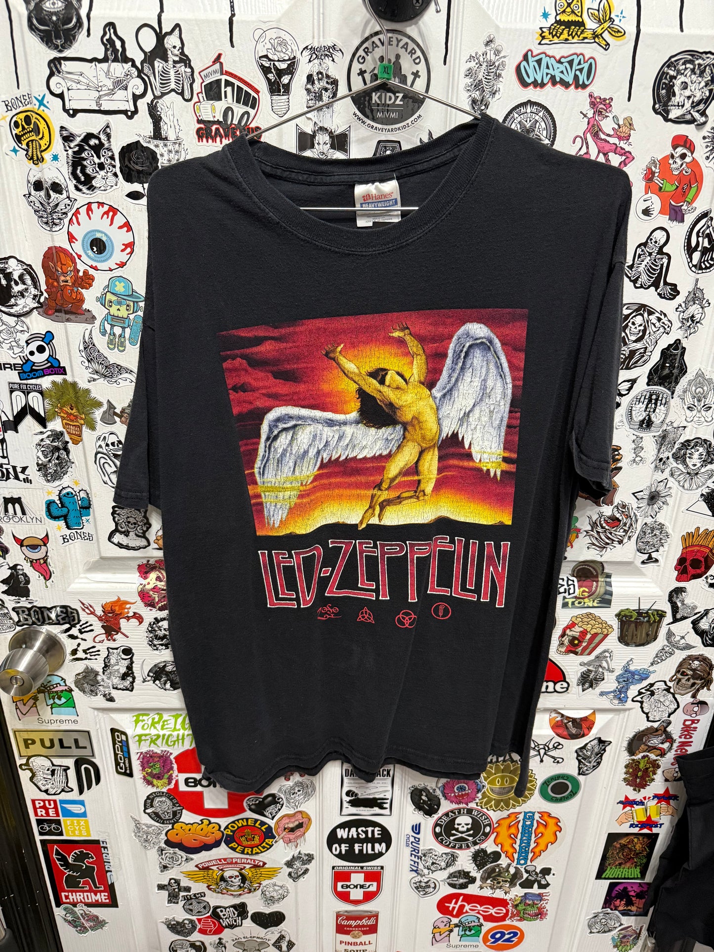 00's Led Zeppelin Icarus Logo Band Tour Shirt Size XL