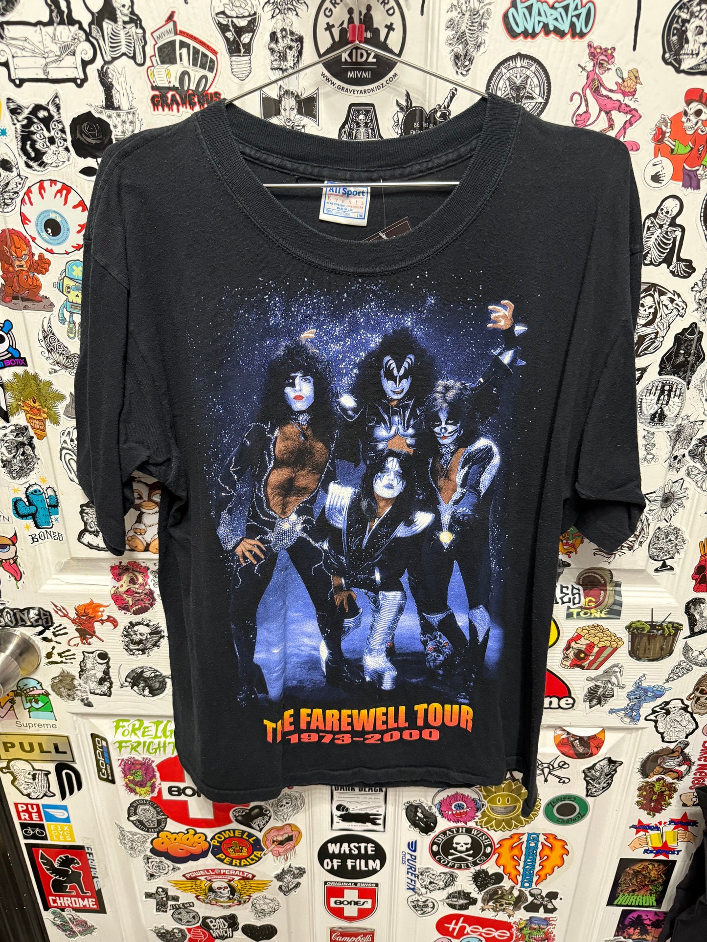 00's KISS The Farewell Tour 1973-2000 Concert Black T-Shirt Size L