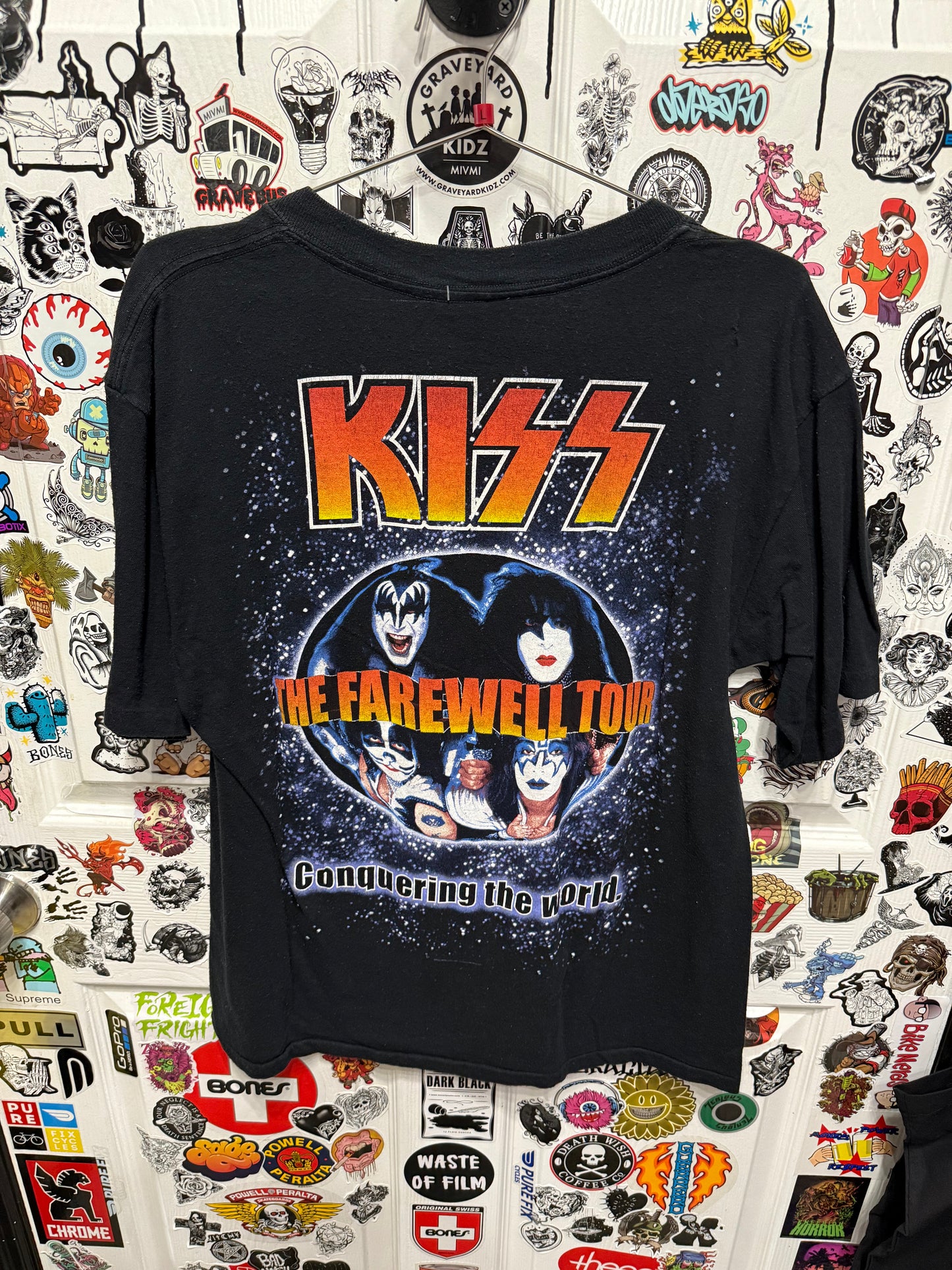 00's KISS The Farewell Tour 1973-2000 Concert Black T-Shirt Size L