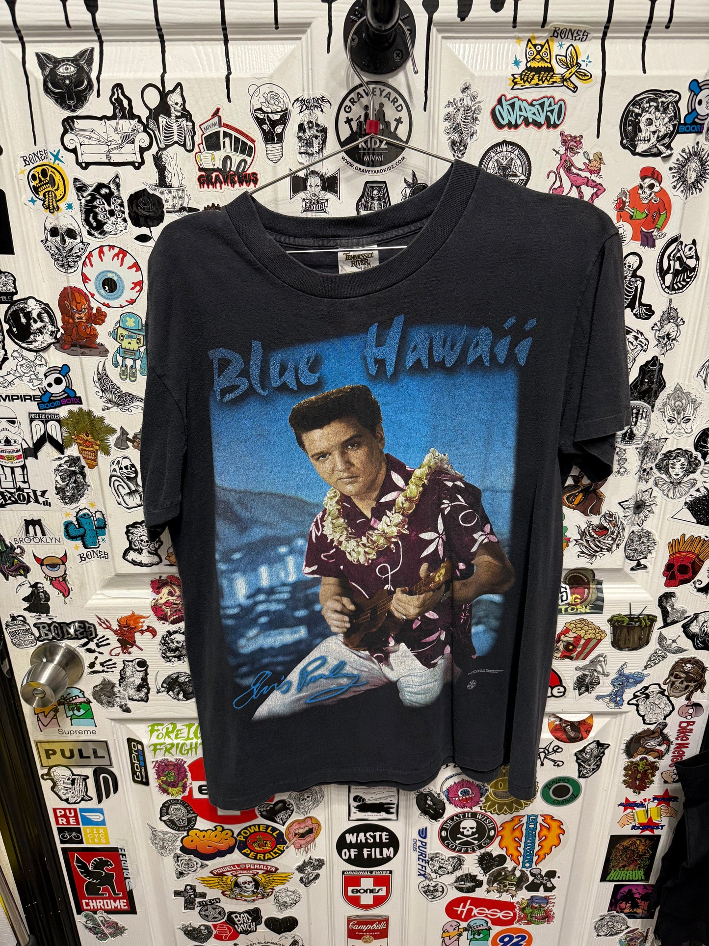 1996 Elvis Presley Blue Hawaii Mens Shirt Size L