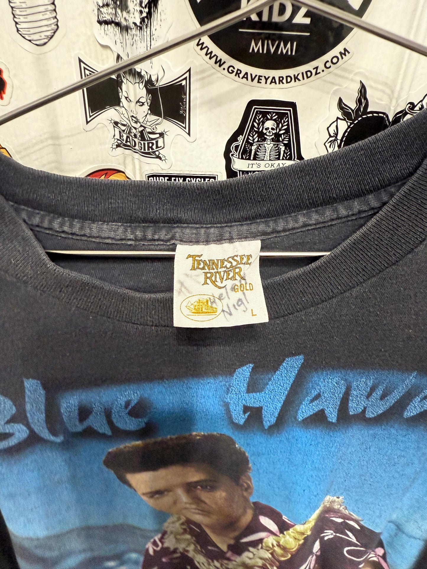 1996 Elvis Presley Blue Hawaii Mens Shirt Size L
