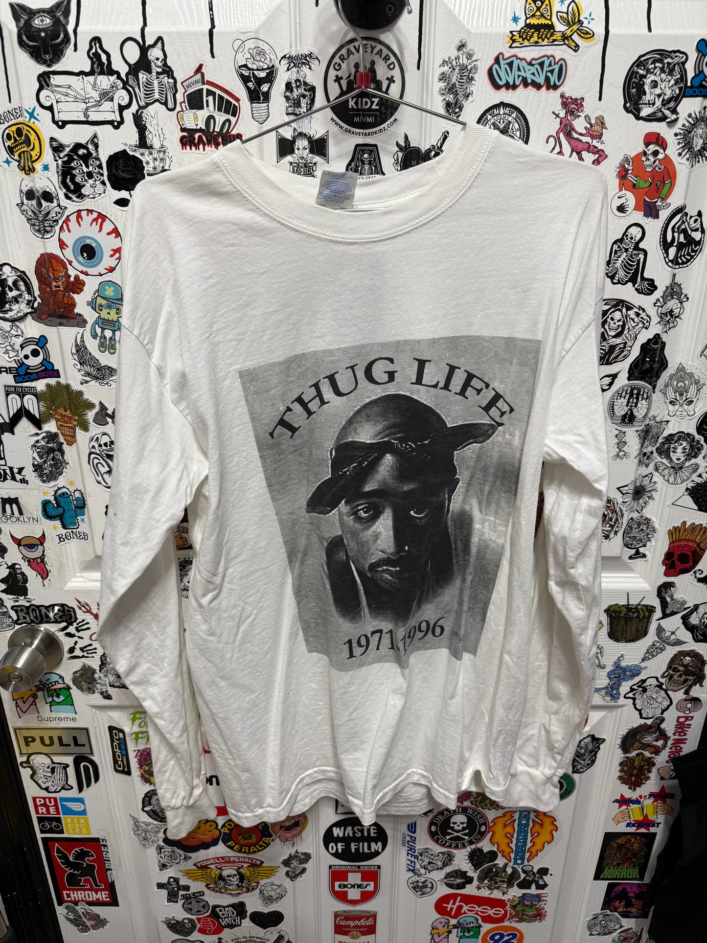 00's Tupac Memorial Thug Life Rap Tee Long Sleeve Size L
