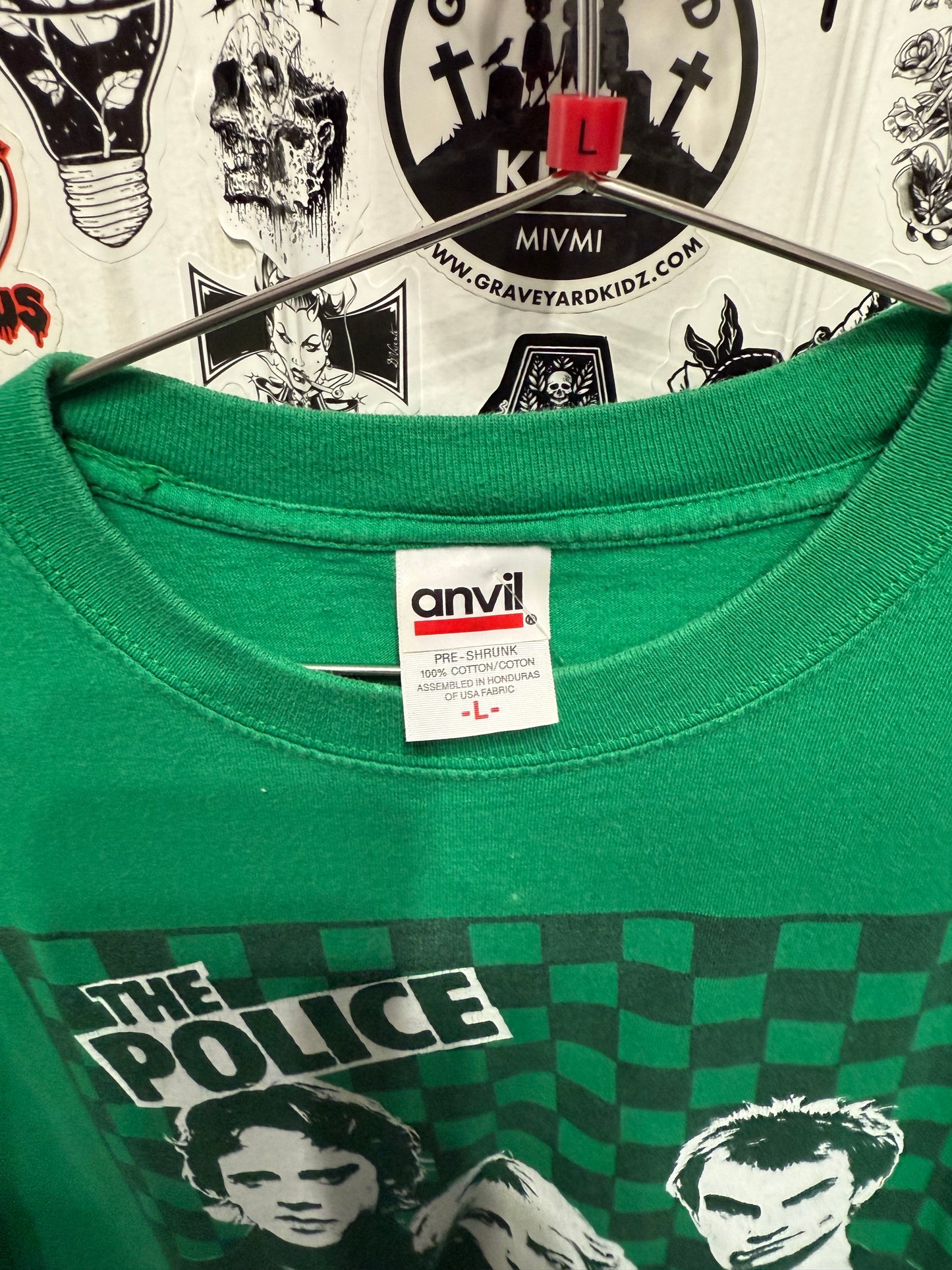 2007 The Police Concert Tour Green Shirt Size L