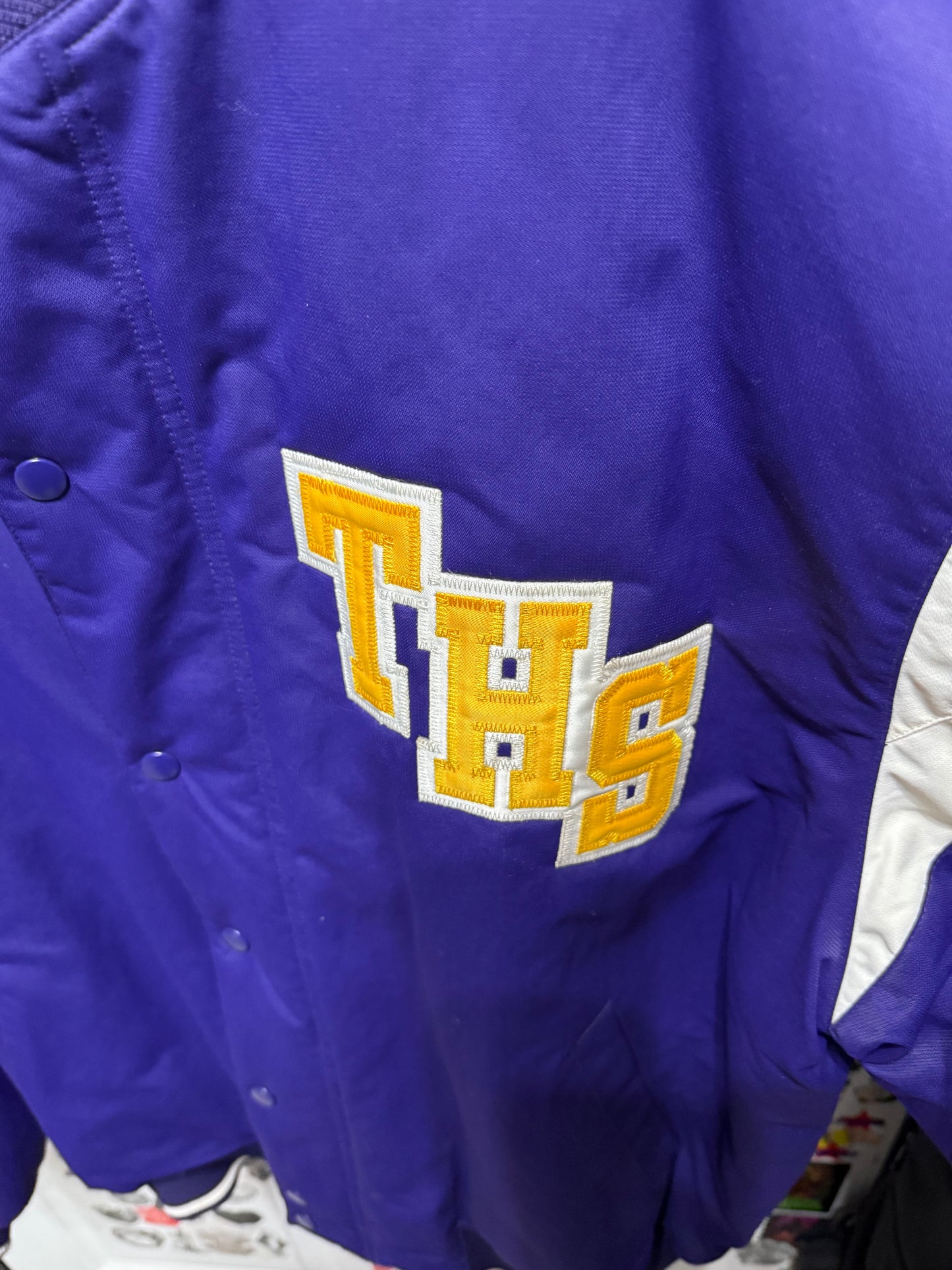 Russell Athletics THS Varsity Jacket Purple/Gold Size XL