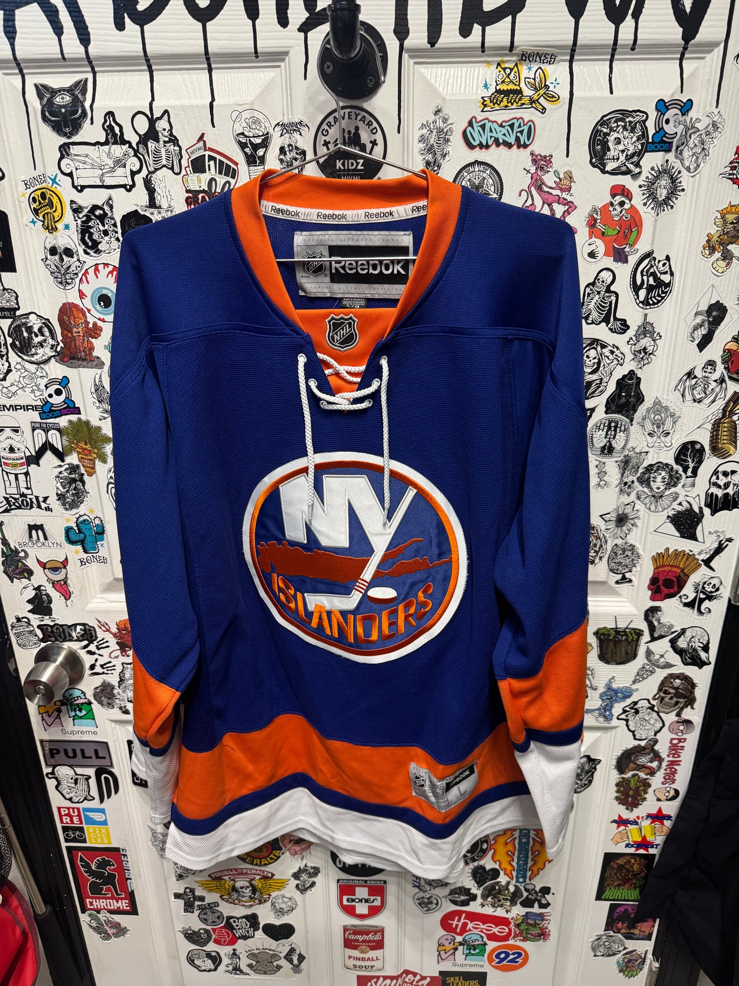Reebok New York Islanders NHL Jersey Size Large – Blue/Orange Home