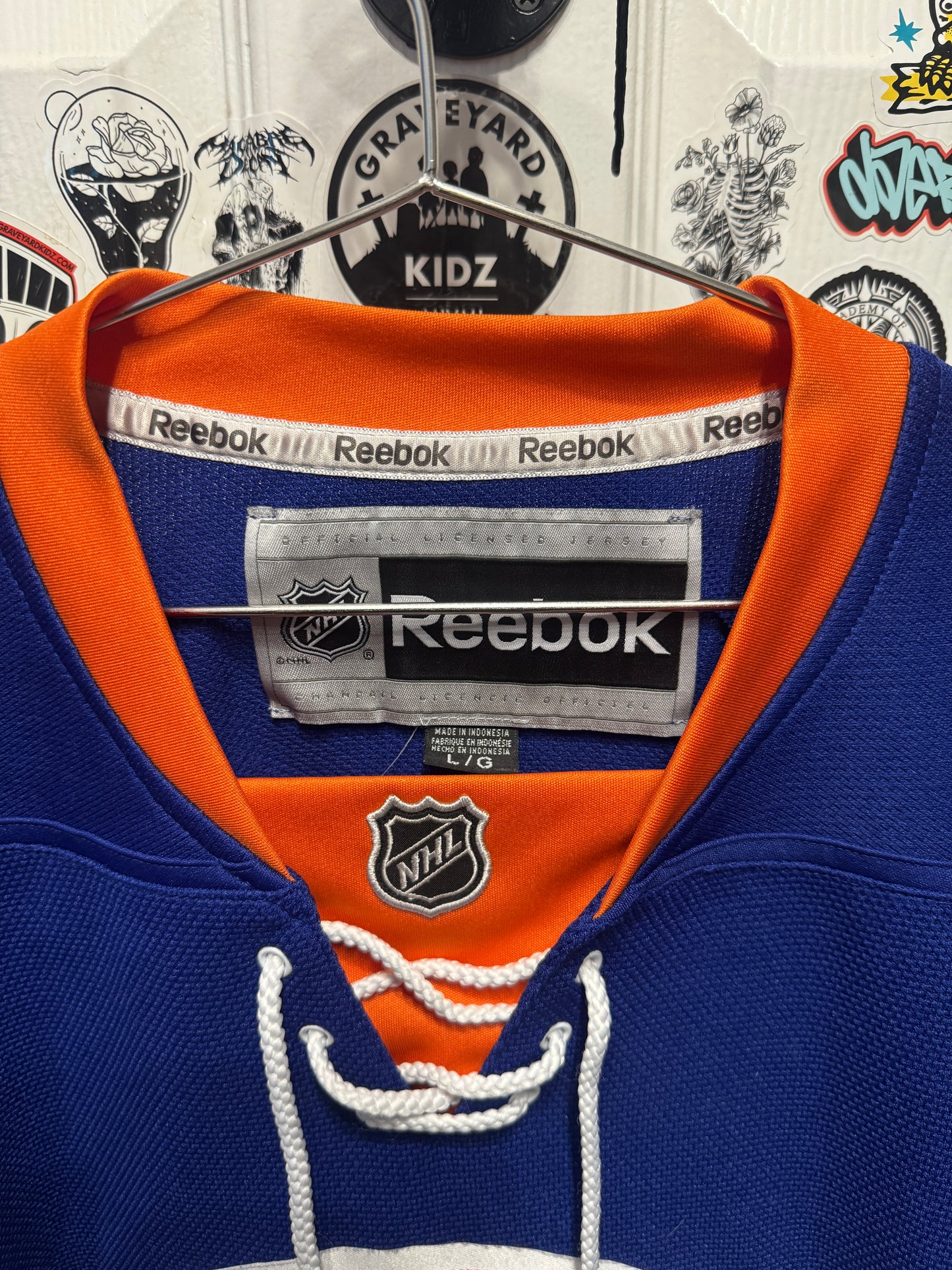 Reebok New York Islanders NHL Jersey Size Large – Blue/Orange Home