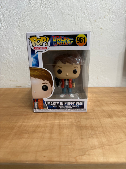 Funko Pop Movies Back to the Future Marty in Puffy Vest #961 Vinyl Figure New