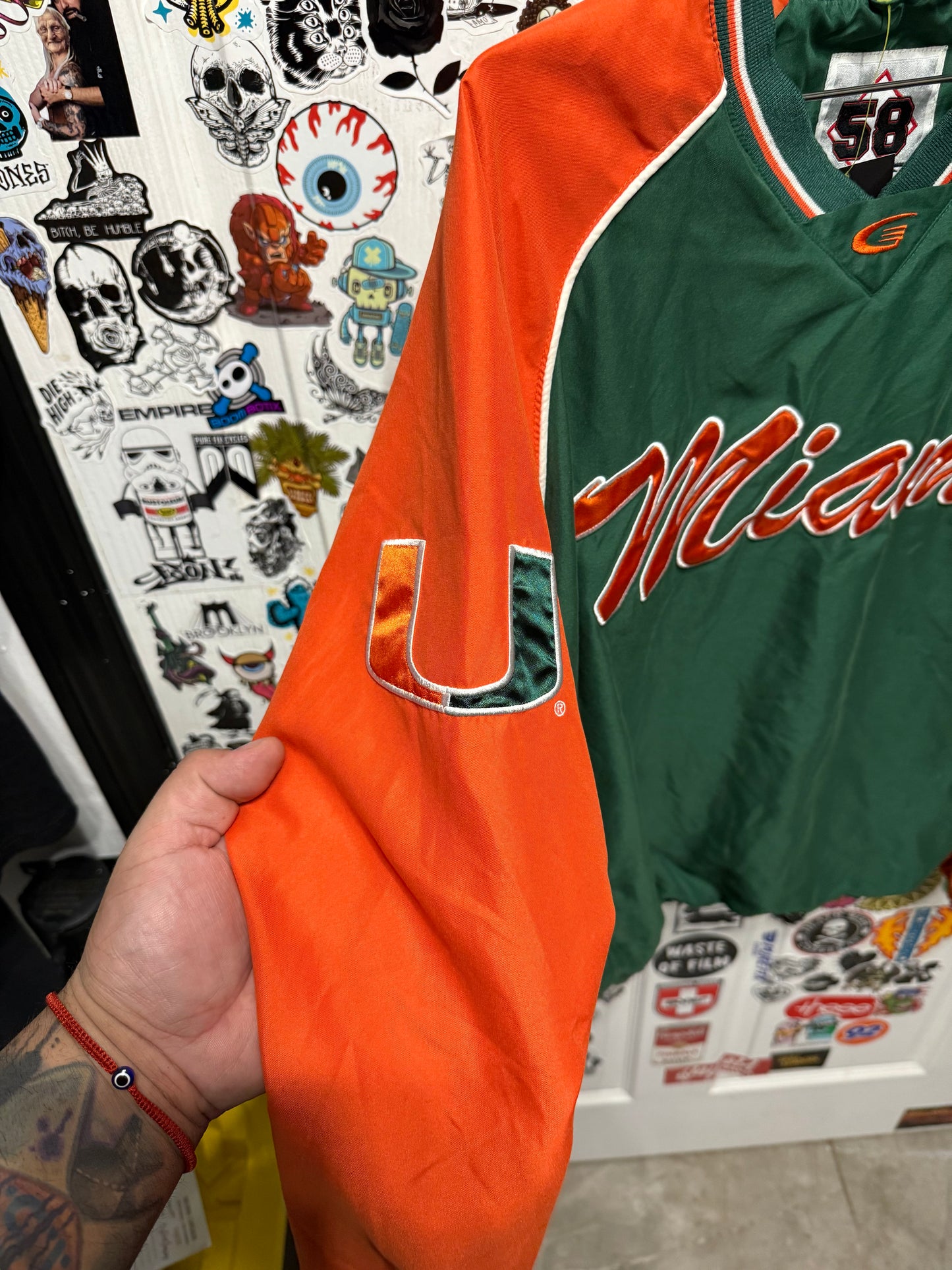 Miami Hurricanes Pullover Sideline Jacket Oversized M