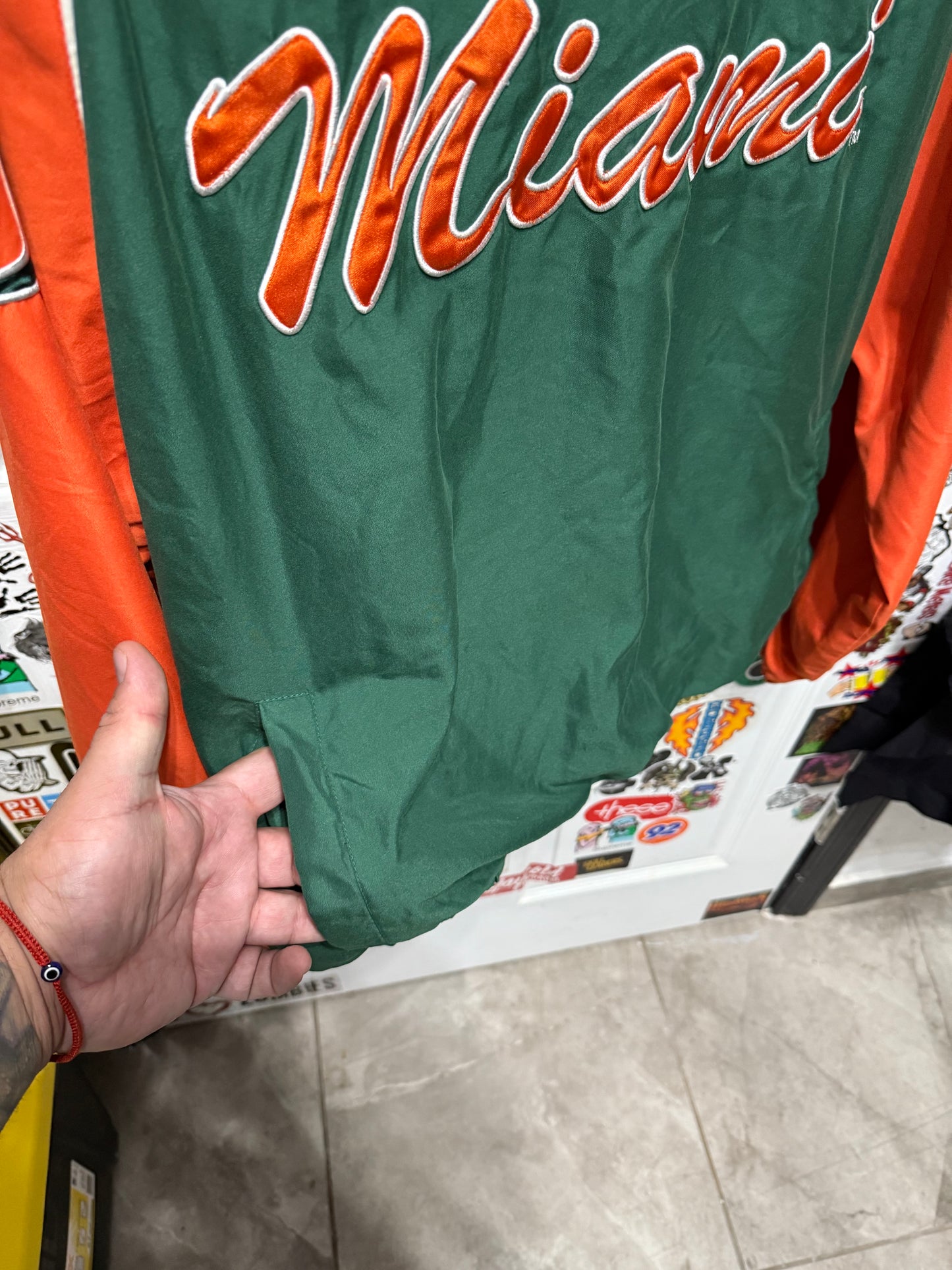 Miami Hurricanes Pullover Sideline Jacket Oversized M
