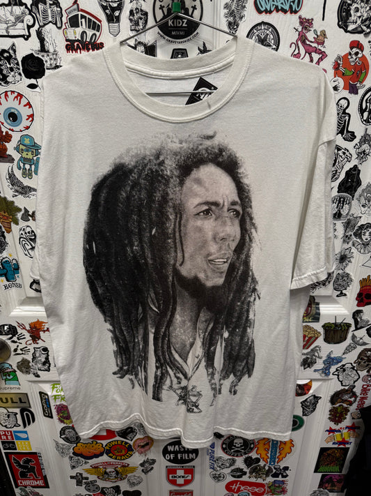 Vtg Bob Marley Print Shirt Size XL