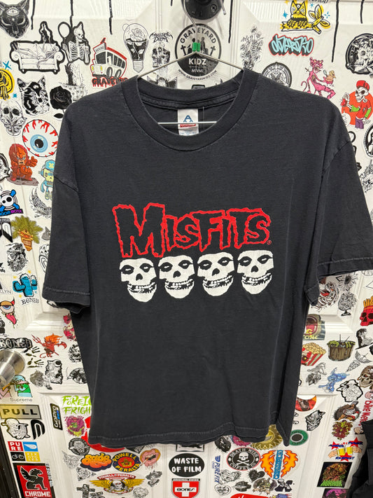 00's MISFITS Four Skulls Shirt Size XL