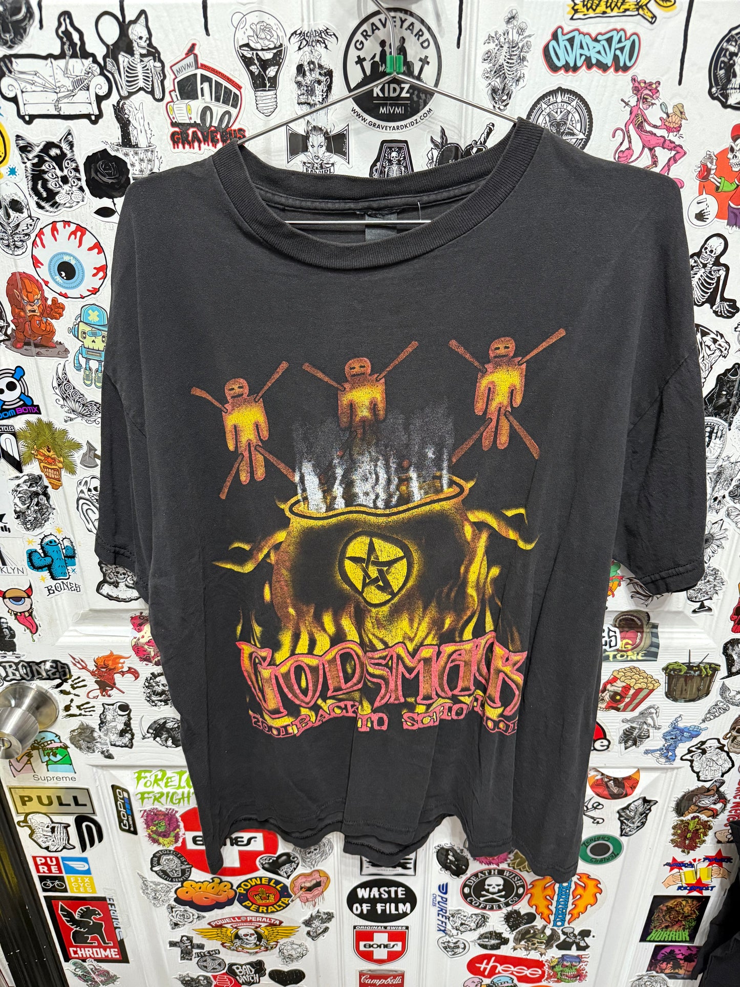 2001 Godsmack Ozzfest Back To School Deftones Band T-Shirt Y2K Size XL