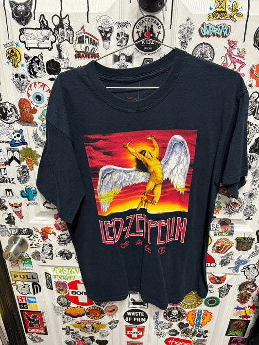 00's Led Zeppelin Icarus Logo Band Tour Shirt Size L