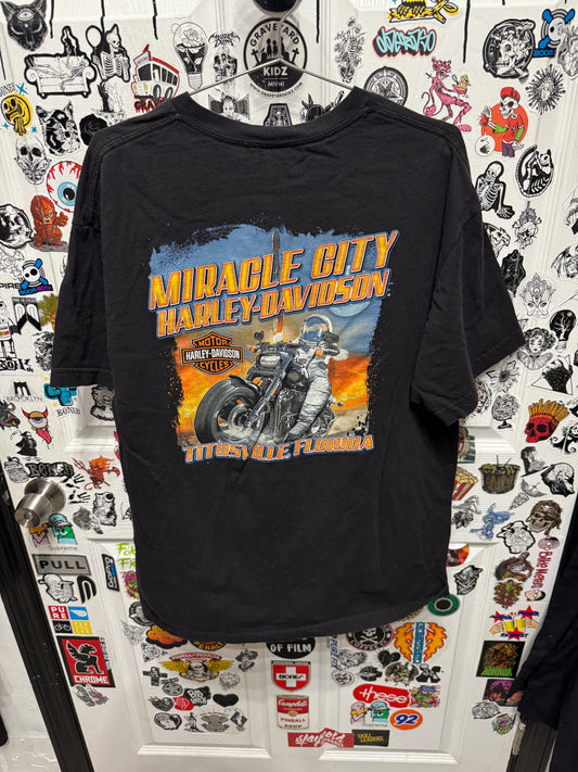 Harley Davidson Miracle City Titusville Steel and Chrome Shirt Size XL